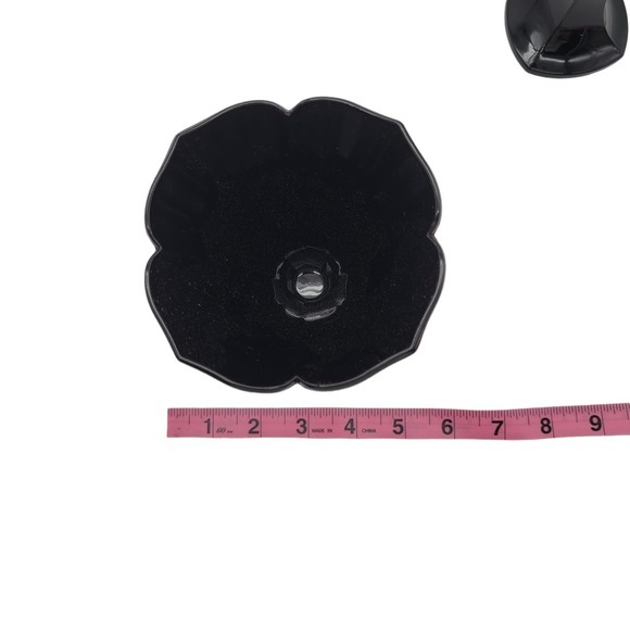 2 Vtg Luminarc Black Amethyst Glass Ice Cream Dish French Scallop Art Deco Pair - Picture 5 of 7